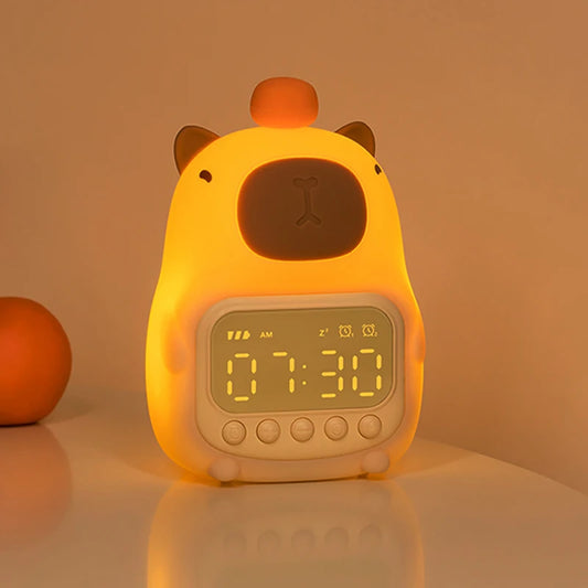 Cute Capybara Alarm Clock and Night Light