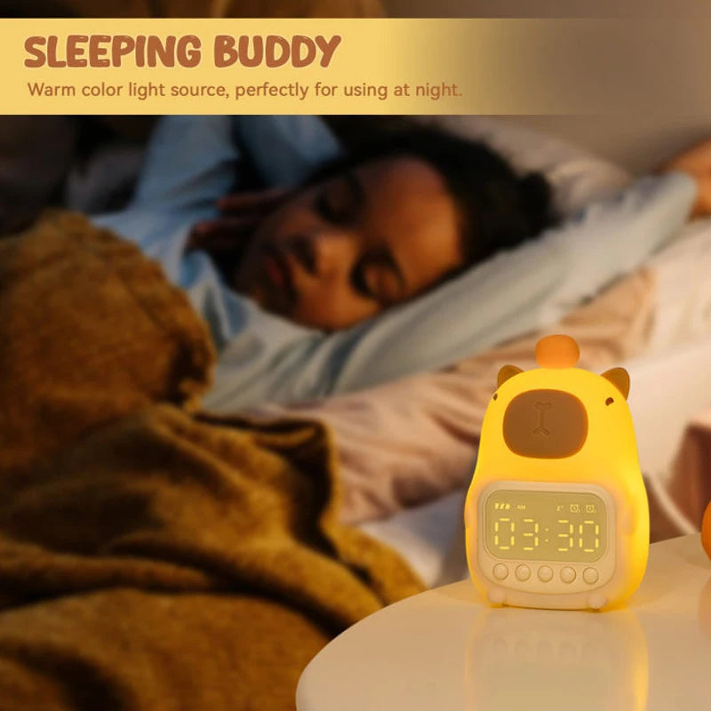 Cute Capybara Alarm Clock and Night Light